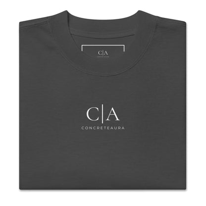 T-shirt oversized DRAGON SLAYER nera streetwear premium ConcreteAura - fronte
