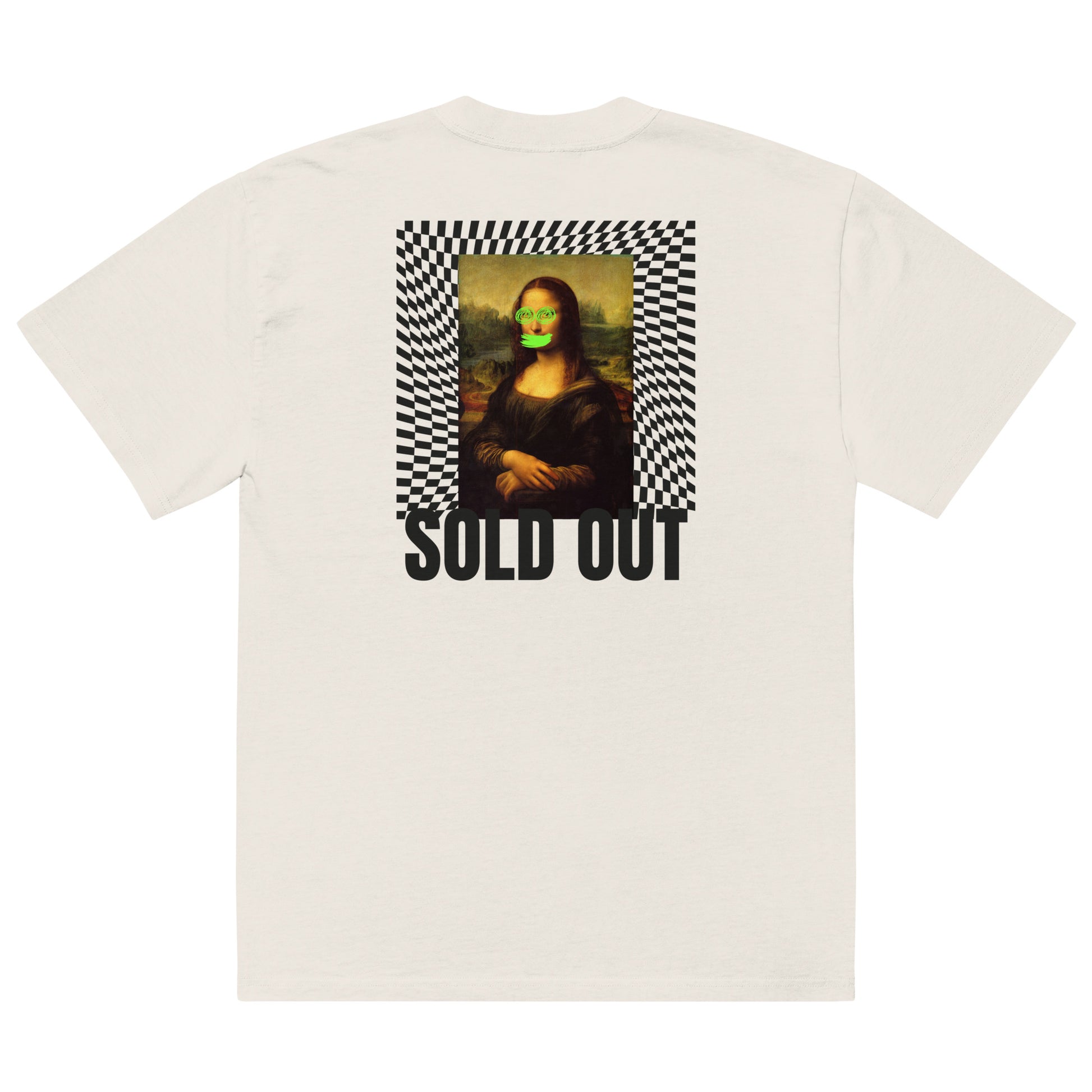T-shirt oversized SOLD OUT beige streetwear premium ConcreteAura - vista posteriore
