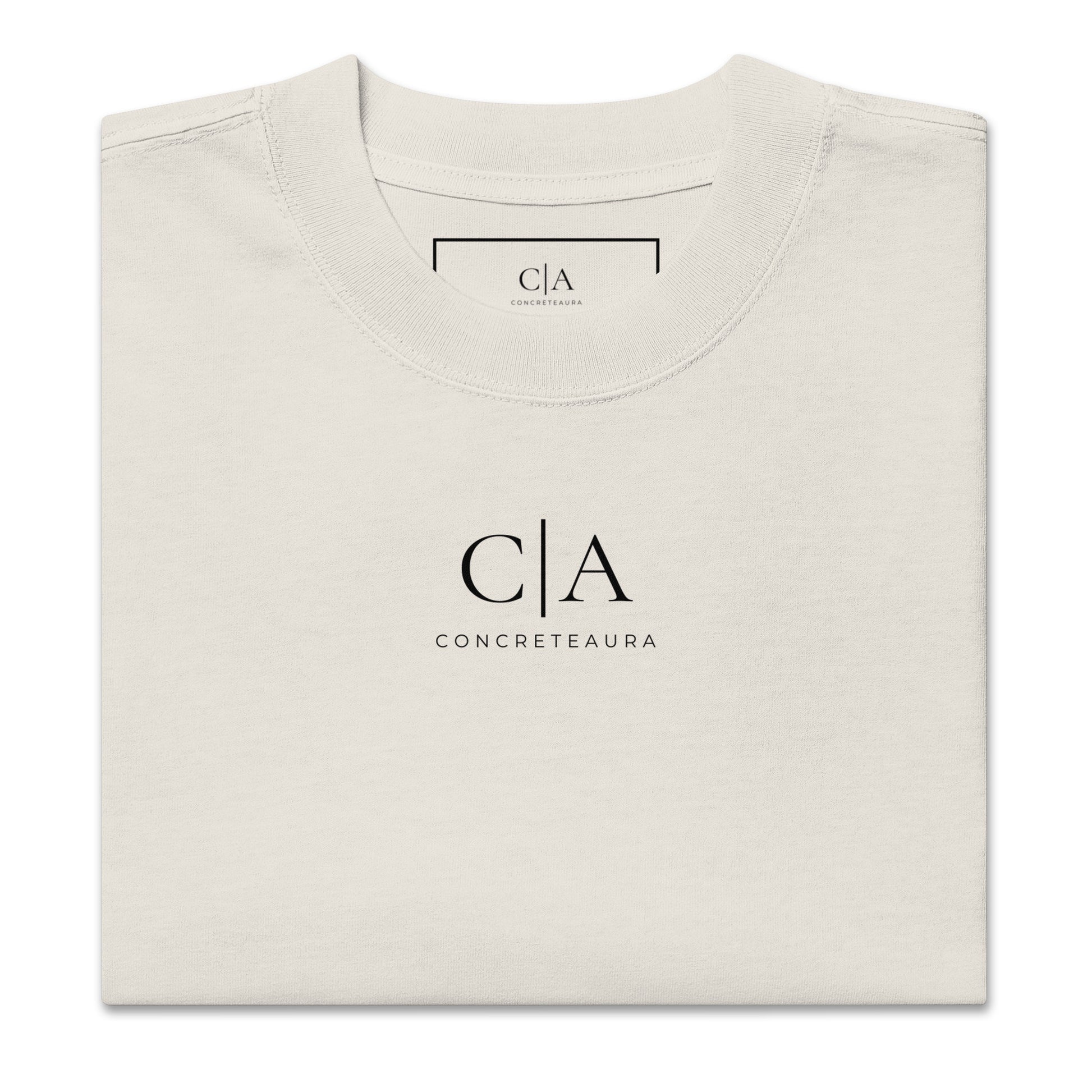 T-shirt oversized SOLD OUT beige streetwear premium ConcreteAura - fronte
