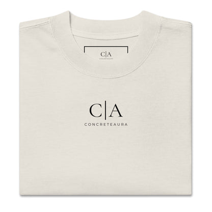 T-shirt oversized SOLD OUT beige streetwear premium ConcreteAura - fronte
